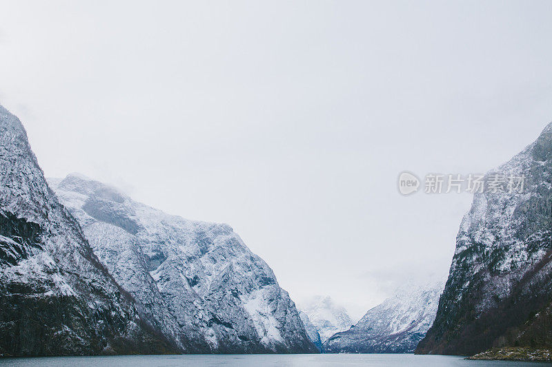 挪威冬季的n øyfjord